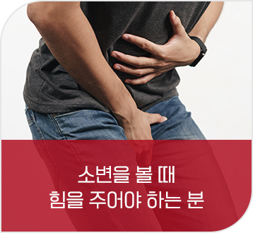 소변을 볼 때 힘들 주어야 하는 분